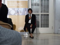 picture of Dr Navi Pillay during the opening lecture