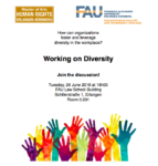 flyer for the discussion on diversity in the workplace
