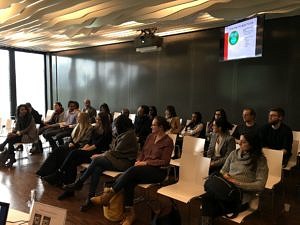 Photo of the class of 2017 at a meeting with the ICRC