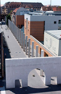 aerial view of the Way of Human Rights in Nuremberg