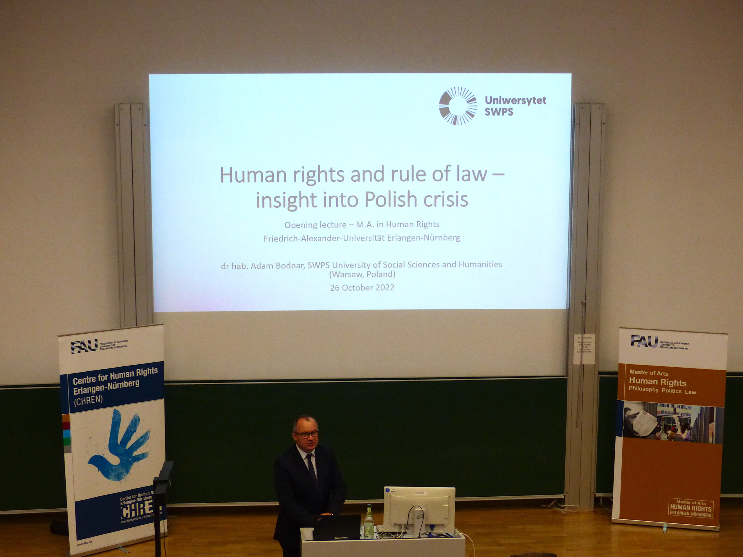 Opening Lecture PowerPoint "Human rights and rule of law - insight into Polish crisis" by Adam Bodnar, SWPS University of Social Sciences and Humanities (Warsaw, Poland)