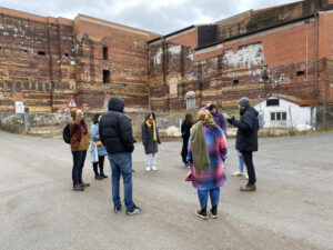 Picture of students at Former Nazi Rally grounds Tour.
