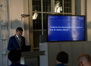 Picture of Joachim Hornegger during his opening speech