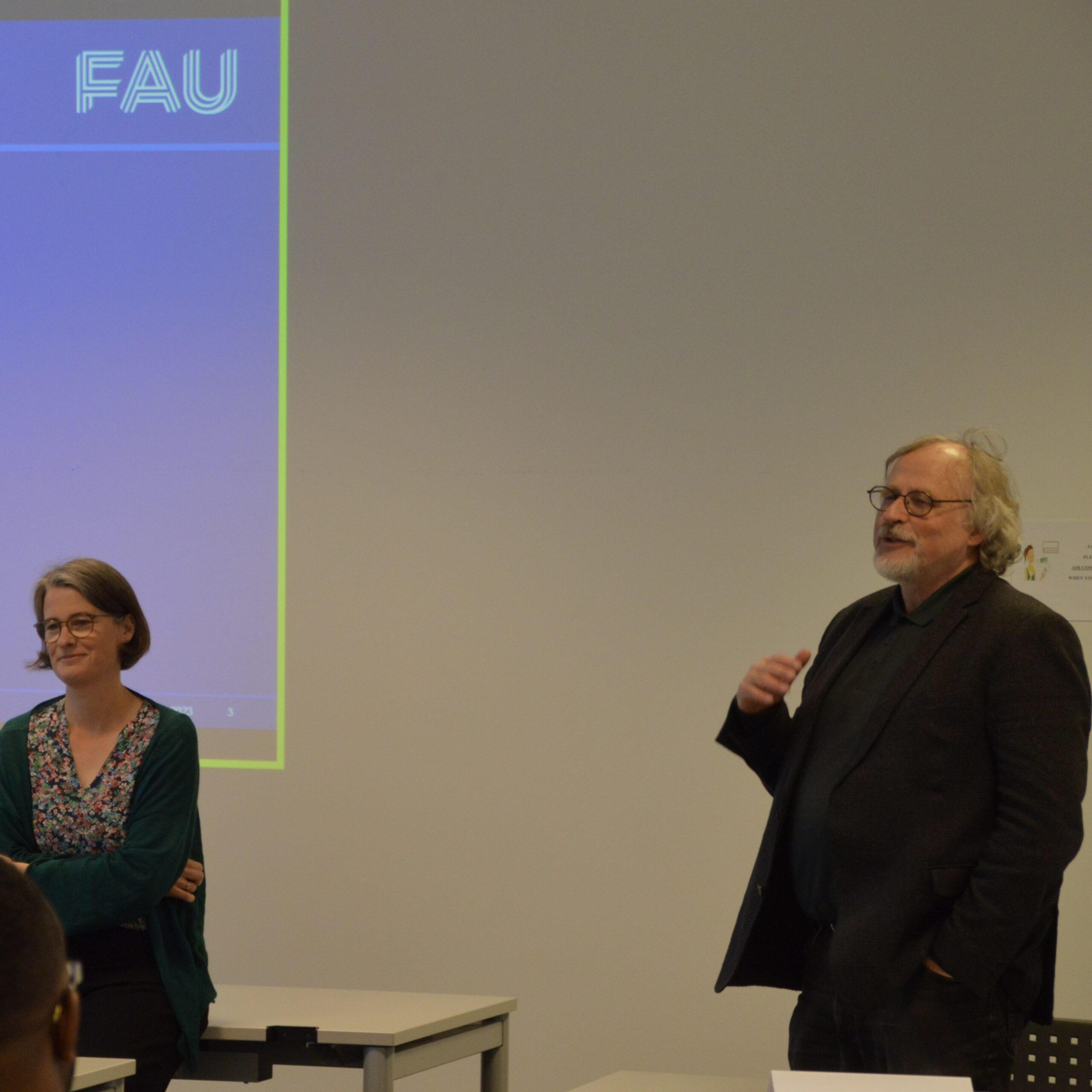 Prof. Kinzelbach und Prof. Bielefeldt in Tennenlohe Introduction for the MA Programme 2023/24